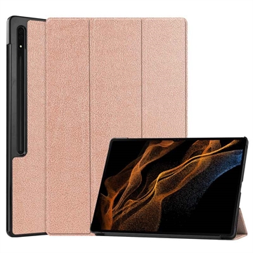 Samsung Galaxy Tab S9 Ultra Tri-Fold Series Smart Folio Cover - Rødguld