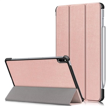 Tri-Fold Series Smart Huawei MatePad Pro Folio Cover - Rødguld