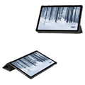 Tri-Fold Series Nokia T21 Smart Folio Cover - Sort