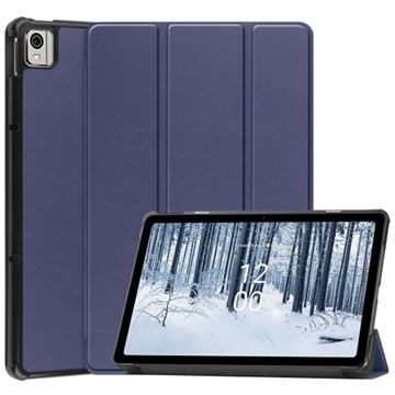 Tri-Fold Series Nokia T21 Smart Folio Cover - Blå