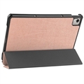 Tri-Fold Series Nokia T21 Smart Folio Cover - Rødguld