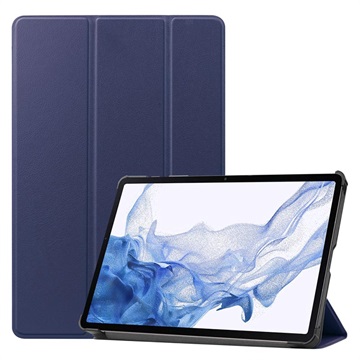 Tri-Fold Series Samsung Galaxy Tab S8 Smart Folio Taske - Mørkeblå