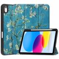 Tri-Fold Series iPad (2022) Smart Folio Cover - Hvide blomster