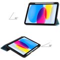 Tri-Fold Series iPad (2022) Smart Folio Cover - Hvide blomster