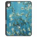 Tri-Fold Series iPad (2022) Smart Folio Cover - Hvide blomster