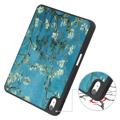 Tri-Fold Series iPad (2022) Smart Folio Cover - Hvide blomster