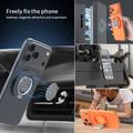 Tredobbelt foldbar MagSafe-ring med stativ til telefon - orange