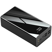 Triple USB Hurtig Powerbank 50000mAh - PD 18W - Sort