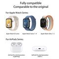 U16 til Apple Watch AirPods Smartwatch-oplader Mini magnetisk trådløs opladningsplade med Type-C-stik - hvid