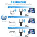 U6 Dual-Band WiFi Booster / Router 1200Mbps med 4 antenner - Sort