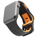 UAG Civilian Apple Watch Series 7/SE/6/5/4/3/2/1 Silikone Rem - 45mm/44mm/42mm - Sort / Orange
