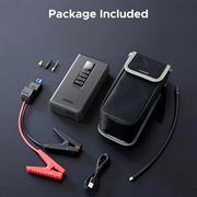 Ugreen ES703 4-i-1 startbooster - luftkompressor, 10000mAh powerbank, LED-lampe - sort