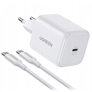 Ugreen X524 45W GaN USB-C-vægoplader med USB-C-kabel - hvid