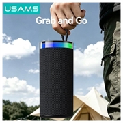USAMS YX018 bærbar Bluetooth 5.4-højttaler - RGB-lys, 10W lyd - sort
