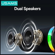 USAMS YX018 bærbar Bluetooth 5.4-højttaler - RGB-lys, 10W lyd - sort