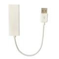 USB-A 2.0 til RJ45 Ethernet Adapter Kabel - Hvid