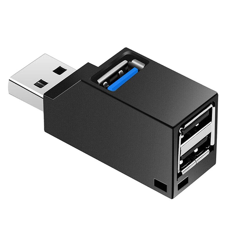 USB 3.0 Hub Splitter 1x USB USB 2.0 - Sort