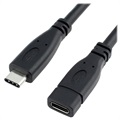 USB 3.1 Type-C / USB 3.1 Type-C Forlængerkabel - Sort