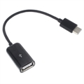USB 3.1 Type-C / USB 2.0 OTG Kabel Adapter - 15cm - Sort