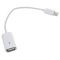 USB 3.1 Type-C / USB 2.0 OTG Kabel Adapter - 15cm - Hvid