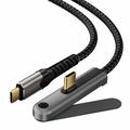 USB-C 3.2-kabel med sammenklappeligt stativ - 20 Gbps, 4K 60Hz, 2m - sort