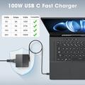 USB-C-oplader til bærbar computer til ASUS ROG Flow X13/Z13 - 100W, 20V, 5A, EU-stik - sort