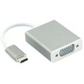 Transportabel USB-C / VGA Adapter - Full HD 1080p - Sølv