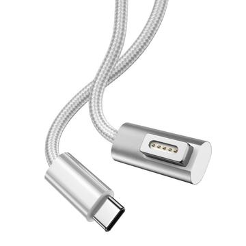 USB-C til Magsafe 1 PD hurtig opladning vævet kabel - 60W - 1.8m