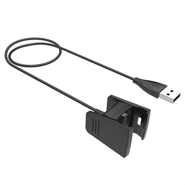 USB Ladekabel til Fitbit Charge 2 - 0.5m - Sort