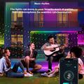 USB-drevet musiksynkroniseret omgivelseslampe med app-styring - 20m, 200 LED\'er