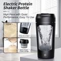 USB genopladelig elektrisk proteinshakerflaske 650ml - sort
