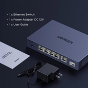 Ugreen 35048EU Ethernet-switch - 5x 2.5GbE, 1x 10Gb SFP+ - Grå