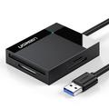 Ugreen 4-i-1 USB 3.0-hukommelseskortlæser - SD/CF/microSD/MS - Sort