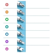 Ugreen aluminium skruetrækkersæt til iPhone, iPad og Macs med 36 bits