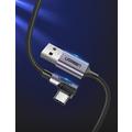Ugreen vinklet USB-A til USB-C-kabel - 2m, 3A - grå