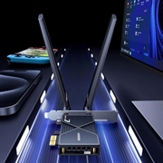 Ugreen BE6500 netværkskort - Wi-Fi 7/Bluetooth 5.4, 6 dBi-antenner - sort