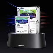 Ugreen CM198 HDD/SSD-dockingstation til SATA 2.5"/3.5" - Sort