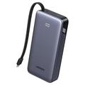 Ugreen PB536 20000mAh Powerbank med indbygget USB-C-kabel - 45W - Grå