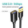 Ugreen USB 3.0 Han/Hun Forlængerkabel - 2m - Sort