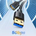 Ugreen USB 3.0 Han/Hun Forlængerkabel - 2m - Sort