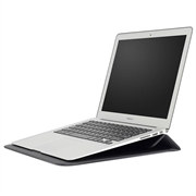 Ultra tyndt sleeve i kunstlæder til MacBook 12" - Sort