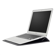 Ultra tyndt sleeve i kunstlæder til MacBook Air 13.3/Pro 13.3 - Sort