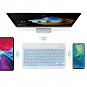 Ultratyndt, støjsvagt Bluetooth-tastatur til pc, tablet, iPad, telefon og tv - blå