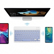 Ultratyndt, støjsvagt Bluetooth-tastatur til pc, tablet, iPad, telefon, tv - lilla