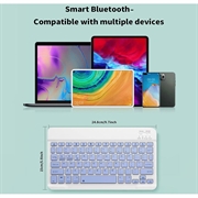 Ultratyndt, støjsvagt Bluetooth-tastatur til pc, tablet, iPad, telefon, tv - lilla
