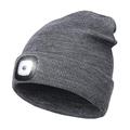 Unisex strikket LED-hue - grå