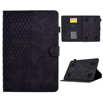 Universal 3D Pattern Smart Tablet Folio Etui - 10" - Sort