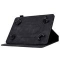 Universal 3D Pattern Smart Tablet Folio Etui - 10" - Sort