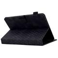 Universal 3D Pattern Smart Tablet Folio Etui - 10" - Sort