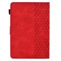 Universal 3D Mønster Smart Tablet Folio Etui - 10" - Red